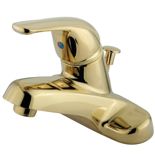 4" Centerset Bathroom Faucet, Polished Brass